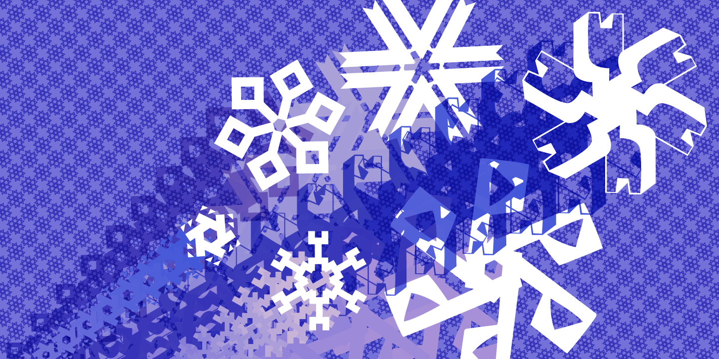 Beispiel einer P22 Snowflakes Regular-Schriftart